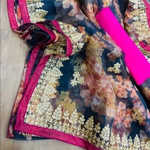 Orgaza Saree with Embroidery work